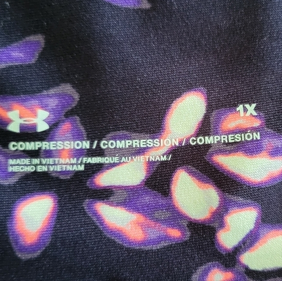 Under Armour UA HeatGear 7/8 Ankle Floral Compression Legging - Picture 4 of 7